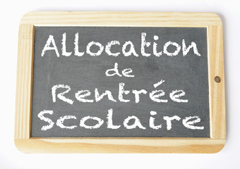 Obraz premium allocation de rentrée scolaire ardoise craie 