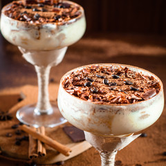 exquisite tiramisu in a glass
