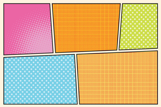 Comic book storyboard style pop art