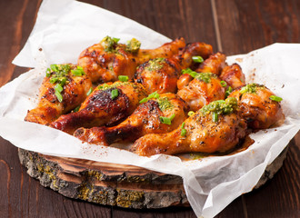 Chicken drumstick fried in teriyaki sauce