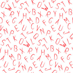 Alphabet seamless pattern. Vector illustration.