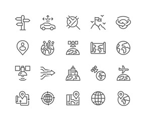 Line Global Navigation Icons
