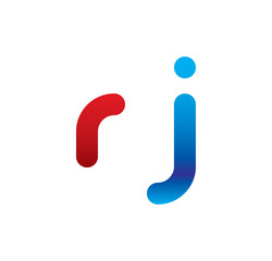rj logo initial blue and red