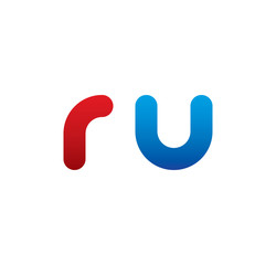 ru logo initial blue and red