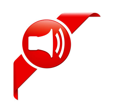 volume bouton coin rouge