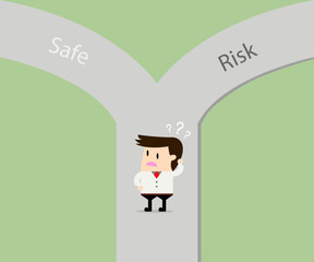 crossroads of businessman.Business concept.