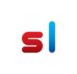 sl logo initial blue and red