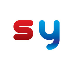 sy logo initial blue and red