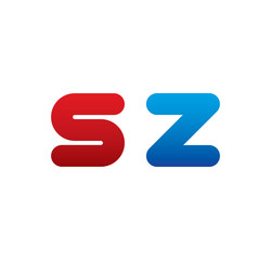 sz logo initial blue and red