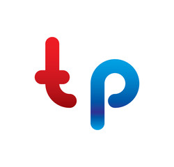 tp logo initial blue and red