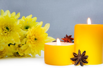 yellow decoration for spa