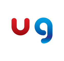 ug logo initial blue and red