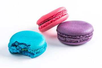 Macarons isolated on white