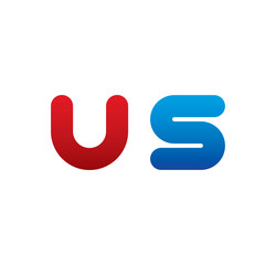 us logo initial blue and red