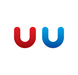 uu logo initial blue and red