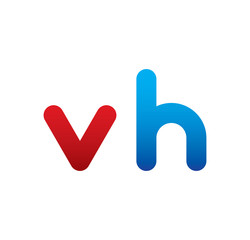 vh logo initial blue and red