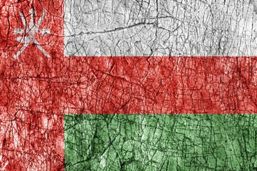 Grudge stone painted Oman flag