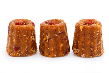 Delicious candies anthill isolated on white background.
