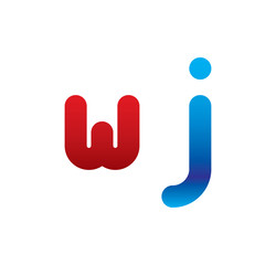wj logo initial blue and red