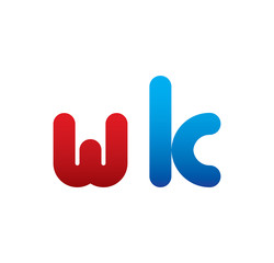 wk logo initial blue and red
