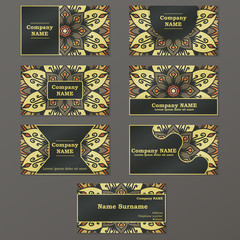 Business card. Vintage decorative elements. Hand drawn mandala background. Islam, Arabic, Indian, ottoman motifs