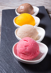 Different flavours of sorbetto