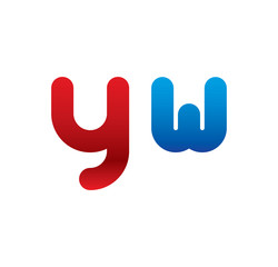 yw logo initial blue and red