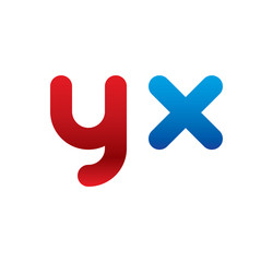 Obraz premium yx logo initial blue and red