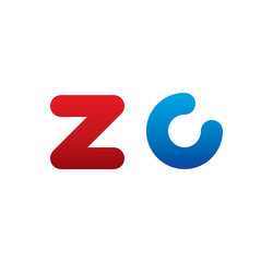zc logo initial blue and red