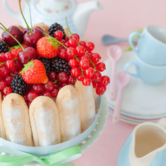 Charlotte mit frischen Fruechten