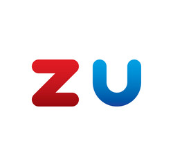 zu logo initial blue and red