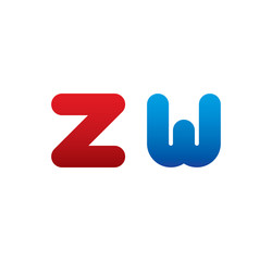 zw logo initial blue and red
