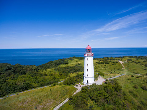 lighthouse dornbusch at hiddensee island
