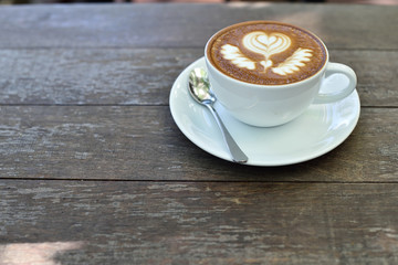 Beautiful coffee cup on table
