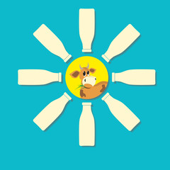 Dairy natural product Concept.