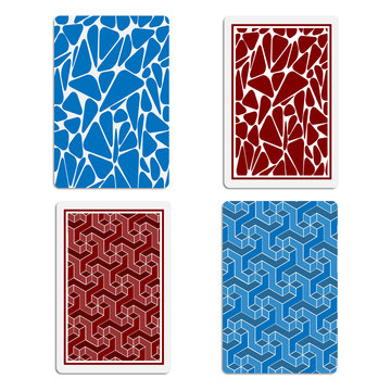 Cover for the deck of poker cards. The pattern playing card.