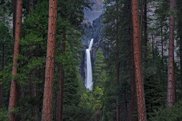 Long exposure image of yosemite falls, yosemite national park, california