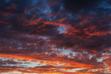beautiful colorful sunset sky and clouds