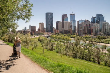 Strolling around the parks in Downtown Calgary