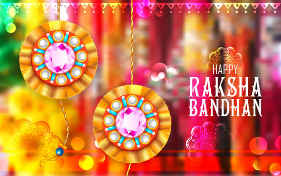 Decorative Rakhi for Raksha Bandhan background