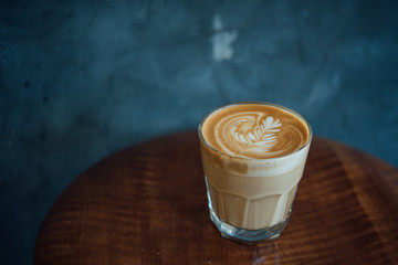 coffee latte art in coffee shop