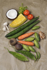 Healthy Fruits and Vegetables shot in Studio