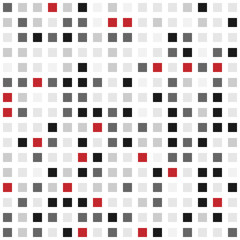 Vector seamless pattern. Modern stylish texture. Repeating abstract background with Red, Black, Gray, Color Square. Simple graphic design. Pastel Polka dots 