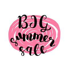 Big summer sale. Brush lettering.