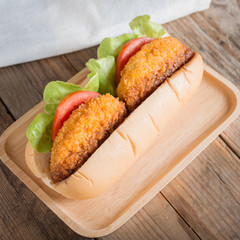 Korokke Pan (croquette bun), japanese food.