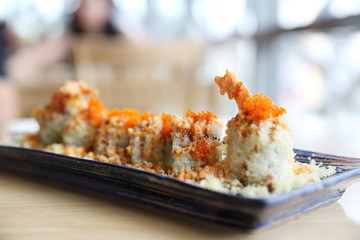 Shrimp tempura Maki Sushi Japanese food