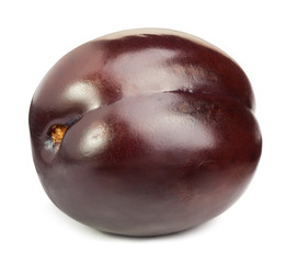 Plum isolated on white with clipping path