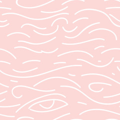 Seamless hand drawn irregular uneven black and white texture