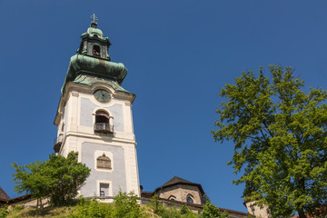 Fototapeta na wymiar Church of the Old Castle in Banska Stiavnica