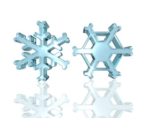 Glass snowflakes